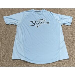 G. Loomis Fishing Men's T-Shirt‎ Blue - Large - Performance Graphic